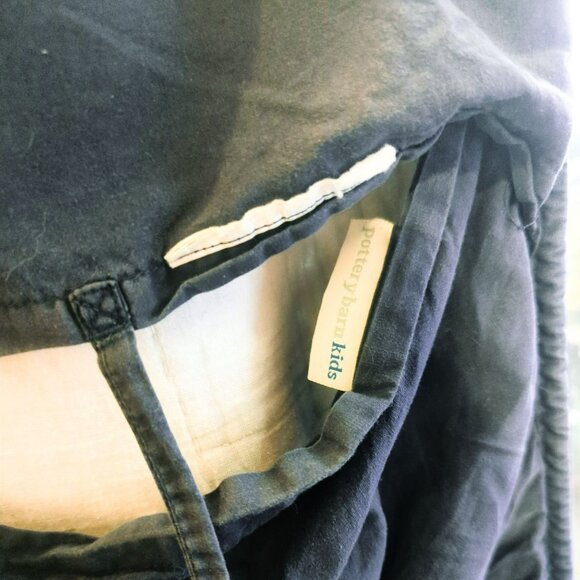 Pottery Barn Kids Plaid Patchwork Quilted Pillow Shams Set of 2 26x20in Navy - Picture 5 of 5